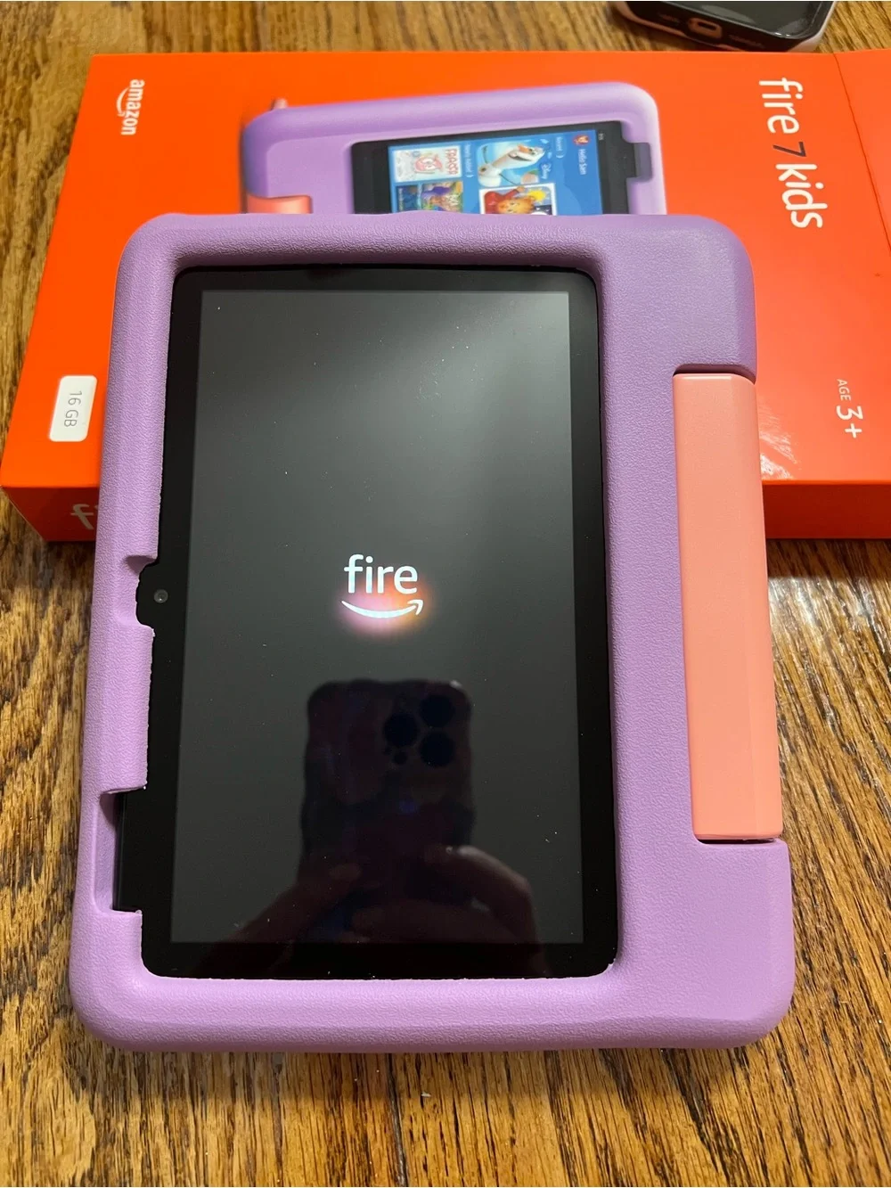 Amazon Fire 7 Kids Tablet with Purple Case and Pink Stand - 16 GB